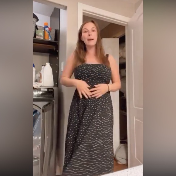 Gap Polka Dotted Spaghetti Strap Maxi Dress Black White Size MEDIUM - Picture 4 of 5